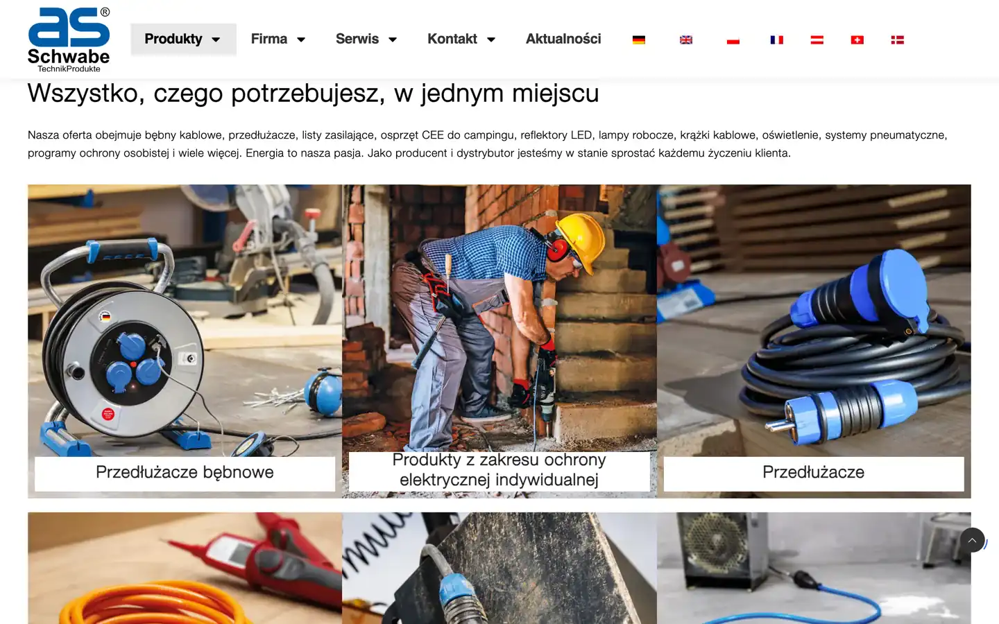 as-schwabe.de - Wersje językowe i rynki eksportowe