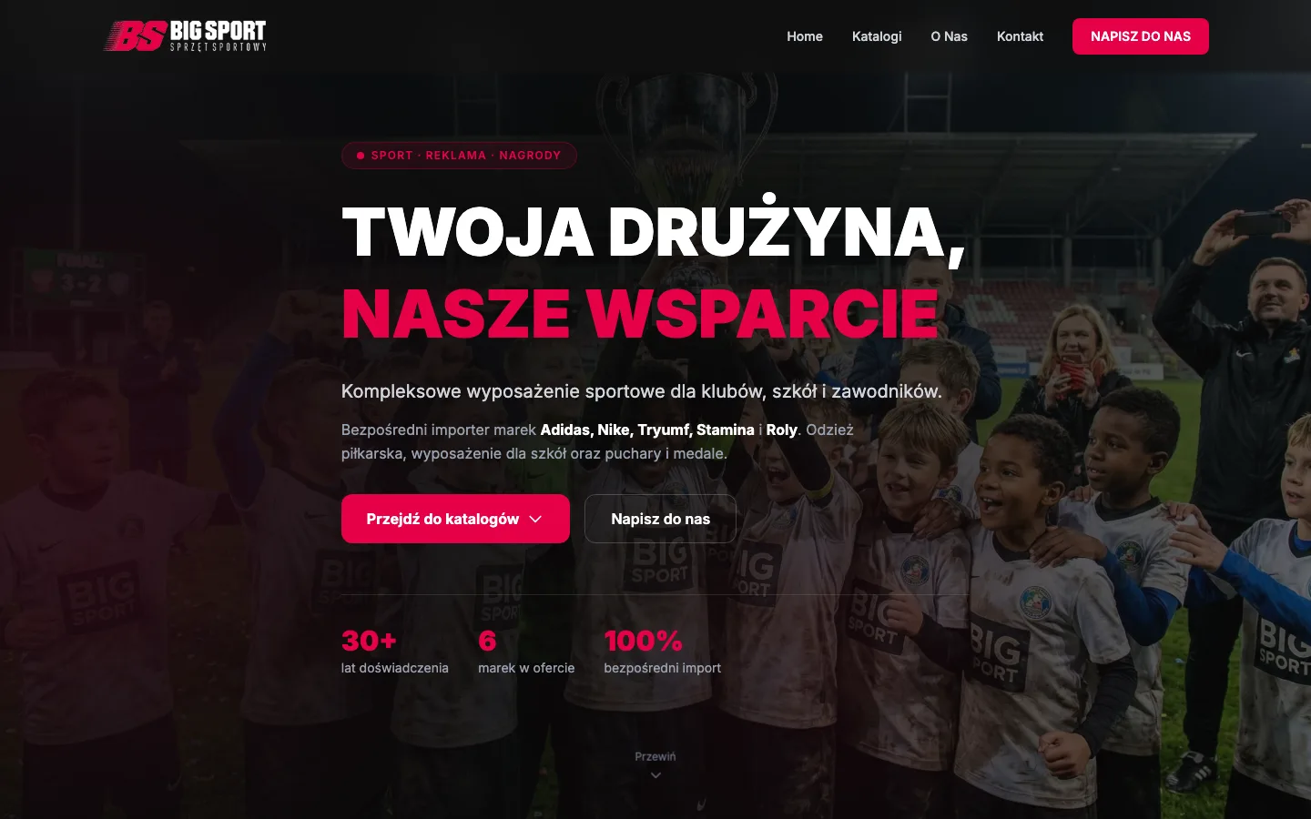 Sklep e-commerce - wejście do sklepu, profil importera