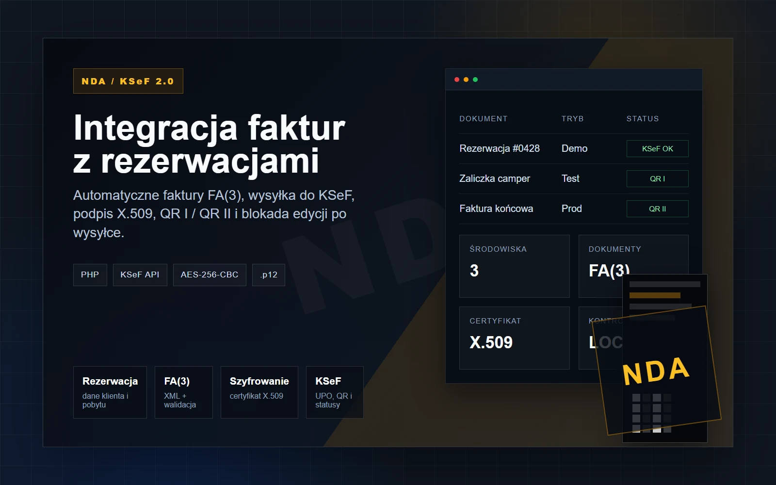 MKM Labs project: NDA Client - KSeF + bookings