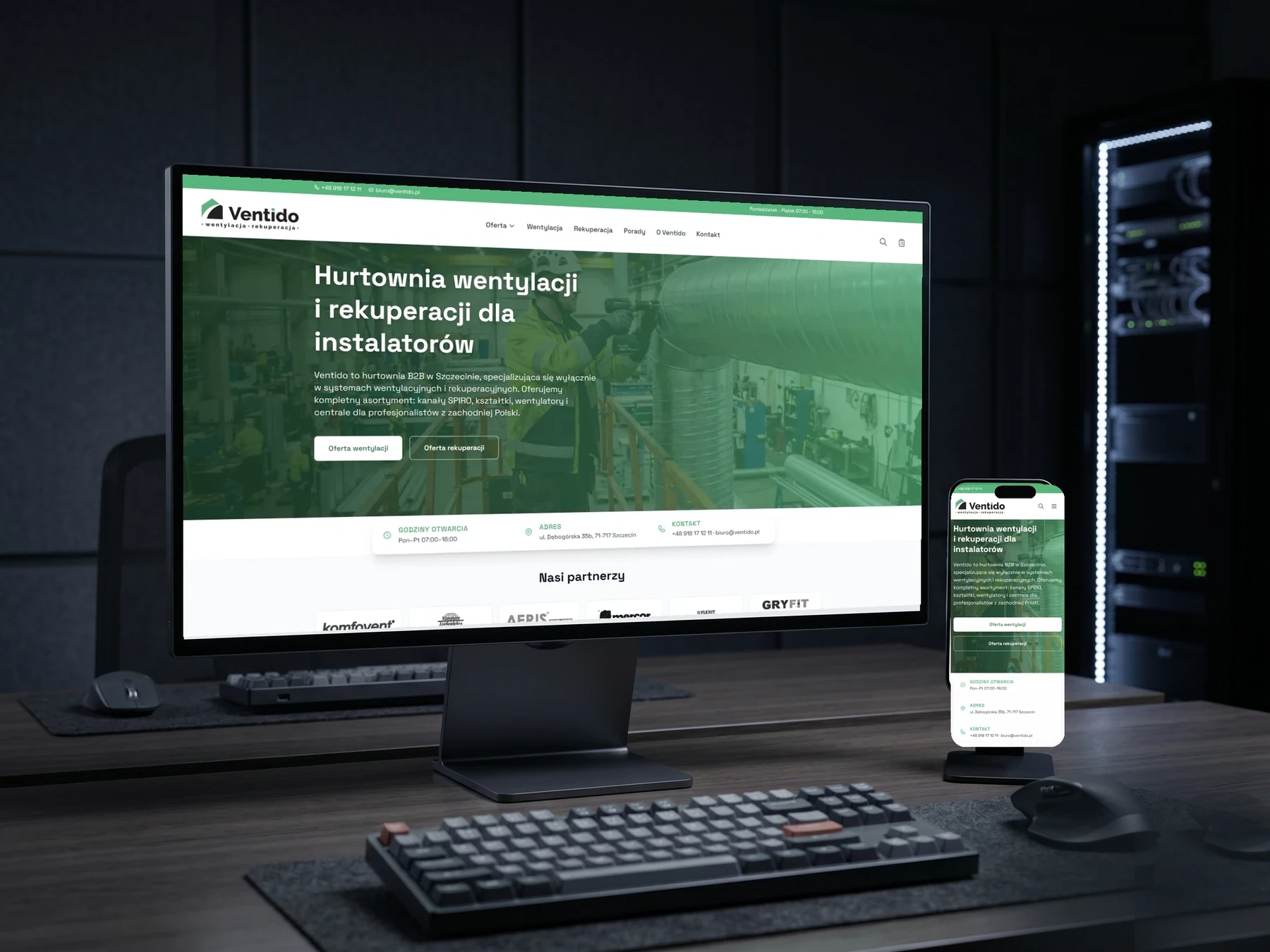 Realizacja Ventido headless WordPress
